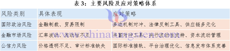 表3：主要風險及應對策略體系